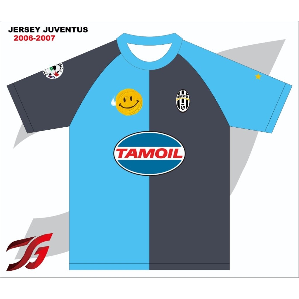 JERSEY RETRO BUFFON BIRU LAUT