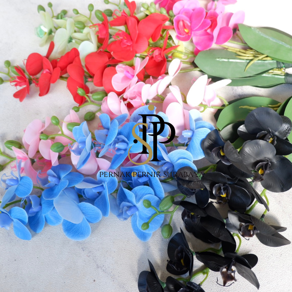 ANGGREK PALSU BUNGA ANGGREK ARTIFICIAL BUNGA MAINAN BUKET BUNGA PALSU ARTIFICIAL FLOWER