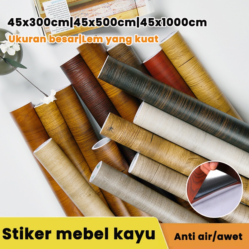 【grandmaster】wallpaper lemari kayu wallpaper untuk lemari kayu wallpaper meja kayu anti air stiker m
