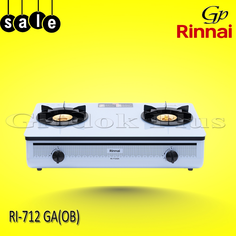 rinnai ri 712gaob kompor gas kaca 712 gaob 2 tungku ri712 ga ob rinai 712ga