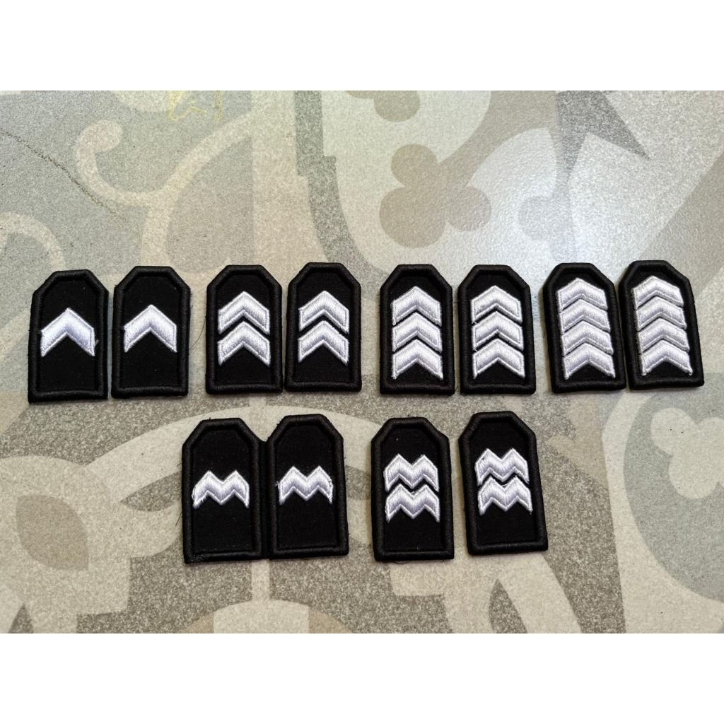 PANGKAT PDL POLISI BORDIR BRIPDA BRIPTU BRIGADIR BRIPKA AIPDA AIPTU TIMBUL LIS HITAM KUALITAS BAGUS