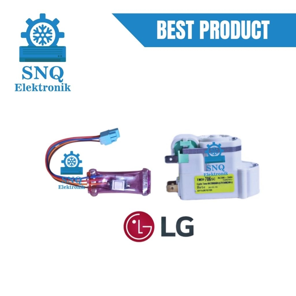 Timer dan bimetal gabung kulkas LG 2 pintu - Deprost kulkas 2 pintu LG - Sensor suhu kulkas LG