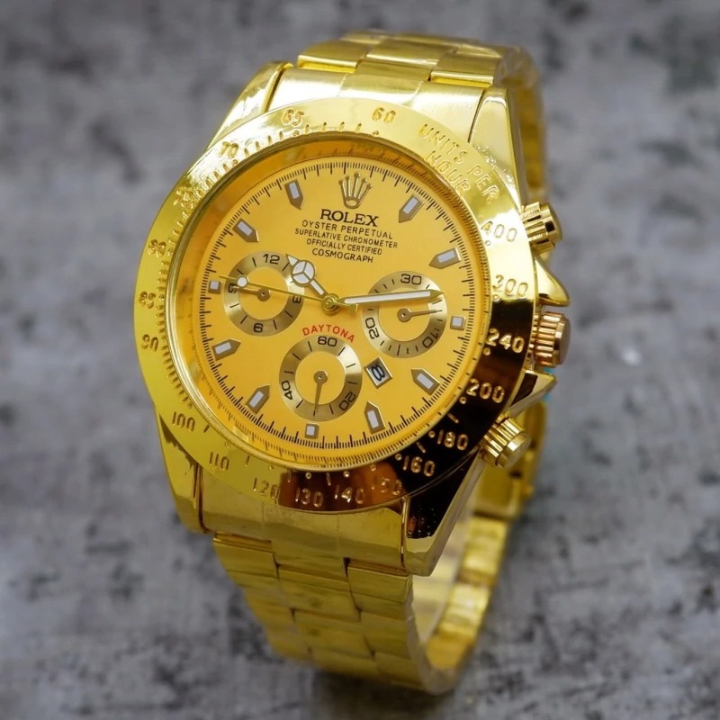 ROLEX DAYTONA JAM TANGAN Pria Otomatis Rantai Chrono Variasi Tanggal Aktif Free Box