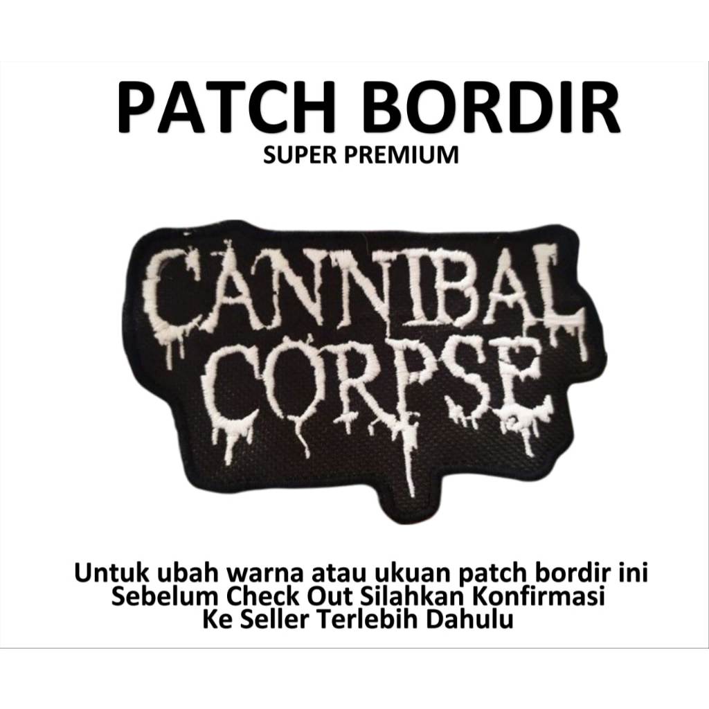EMBLEM PATCH BORDIR GAMBAR CANNIBAL CORPSE - Kreasibordir.id