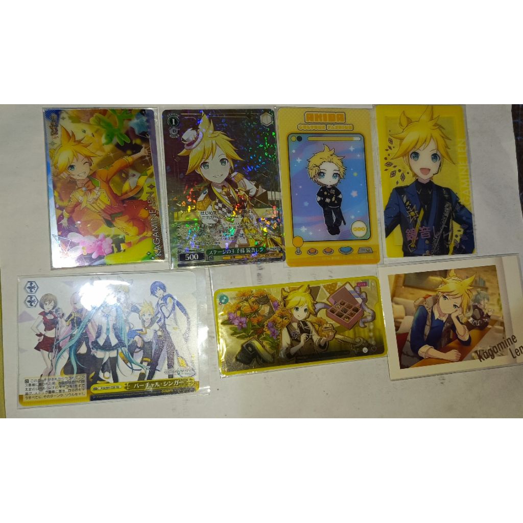[BUNDLE] Project Sekai Proseka Vocaloid weiss holo memoste pasha clearcard wafer card epick Kagamine
