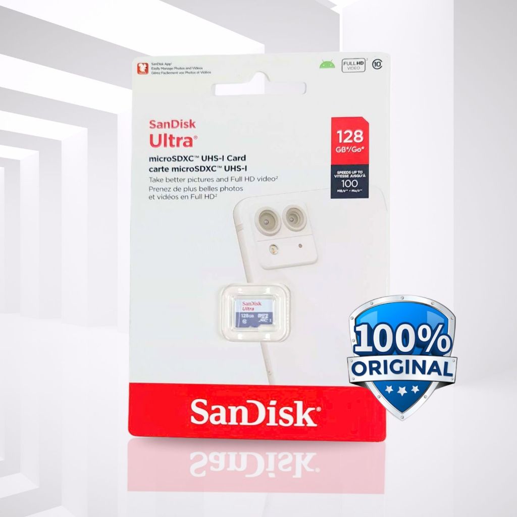 Kartu Memori sandisk MicroSD 128GB Class 10 – Kecepatan Tinggi untuk HP, Kamera, dan CCTV