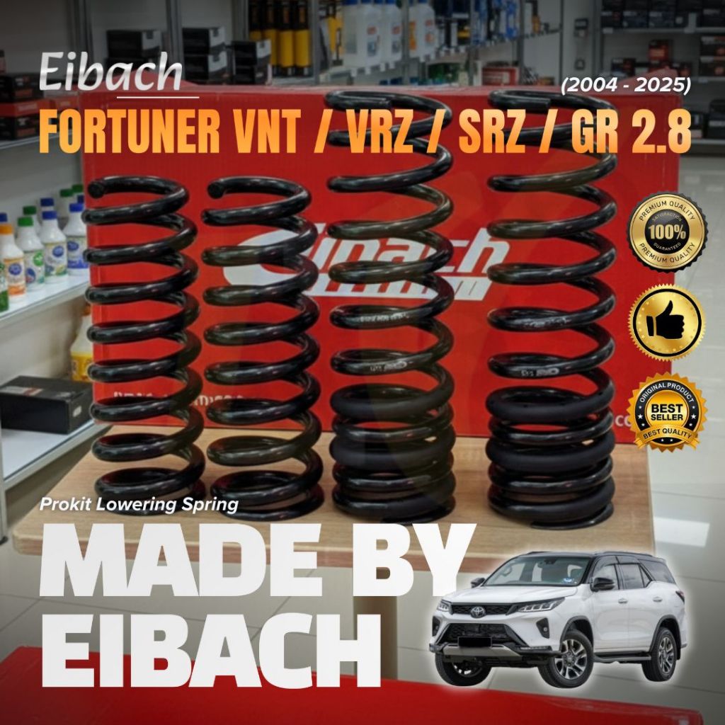 TOYOTA FORTUNER (2004 - 2025) VNT / VRZ / SRZ / GR 2.8 - EIBACH PROKIT LOWERING SPRING - MADE BY EIB