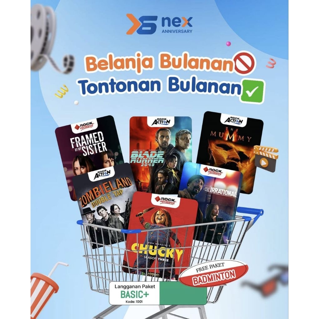 Voucher Paket Basic+ Paket Basic 90 Hari Nex parabola Matrix Garuda 1003