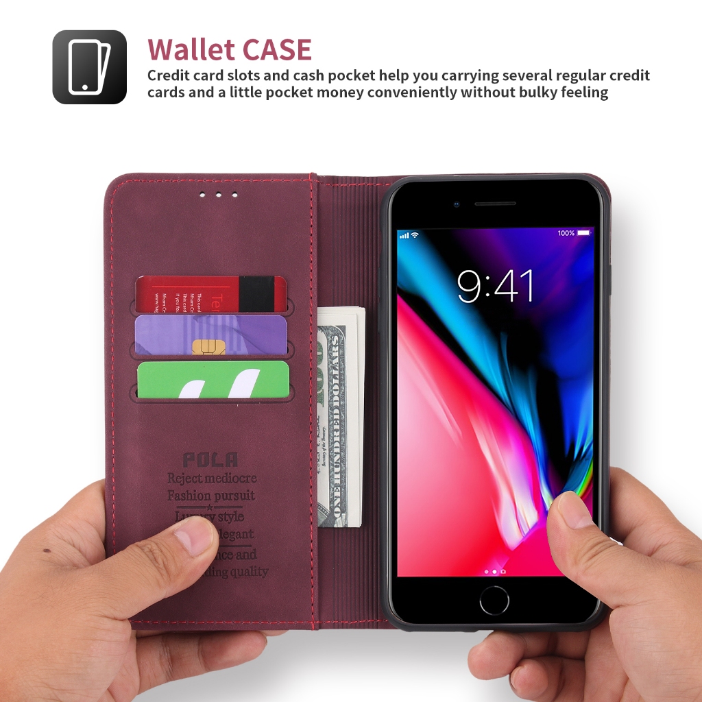 OPPO FIND X FIND X2 PRO FIND X3 PRO FIND X5 PRO Wallet Leather Case Cover Dompet POLA