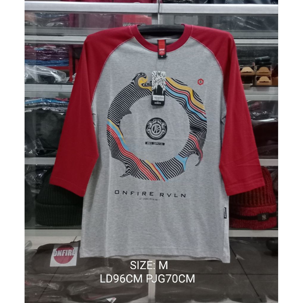 ONFIRE SALE,,, KAOS TANGAN 3/4 REGLAN ONFIRE ORIGINAL