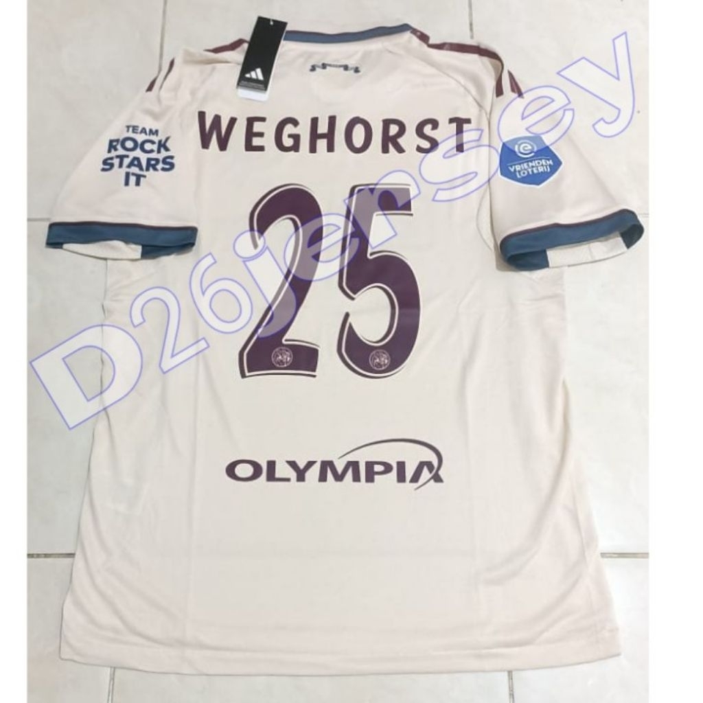 Jersey AjaxX_ 3rd Third Player Issue 2025 / 2026 + Cetak Nama Nameset WEGHORST 25 / Custom suka suka