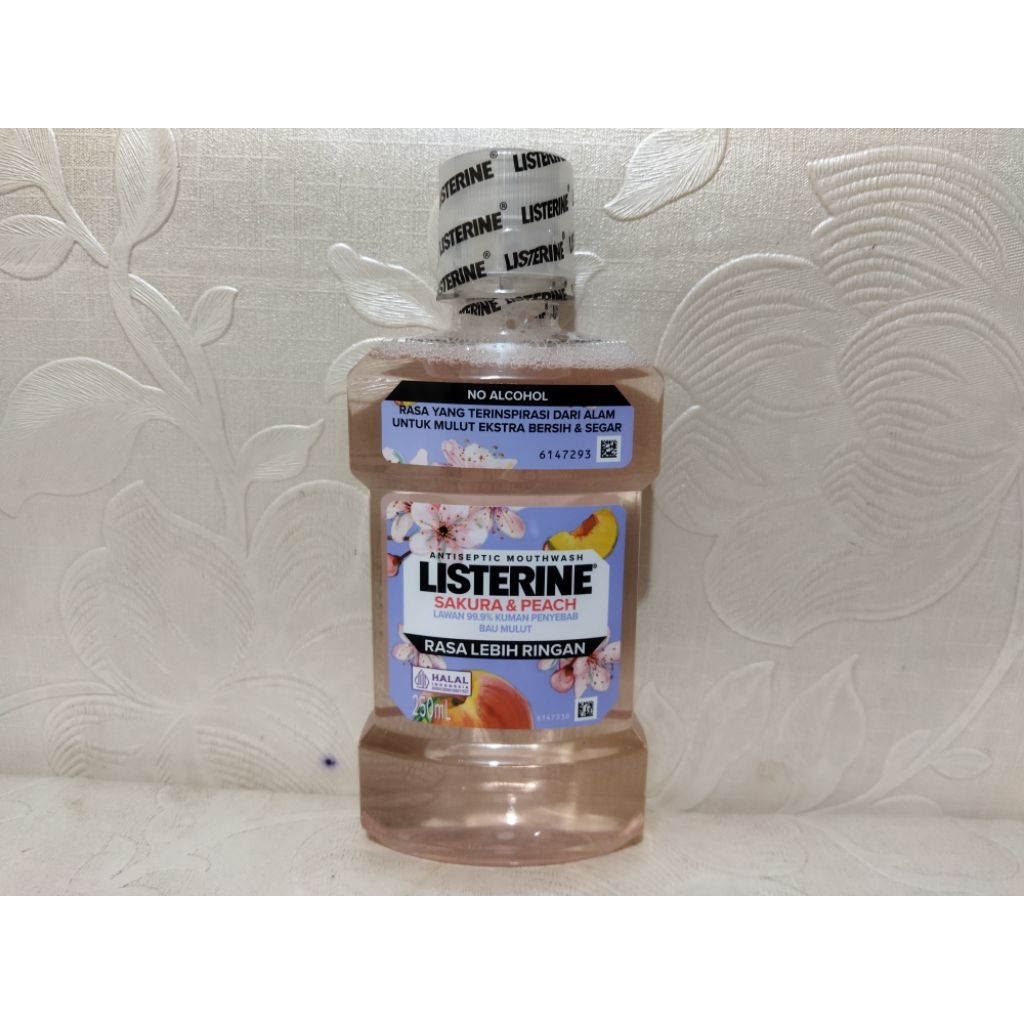 LISTERINE SIWAK MOUTHWASH 250 ML BARU / LISTERINE OBAT KUMUR / LISTERINE SAKURA & PEACH / LISTERINE 
