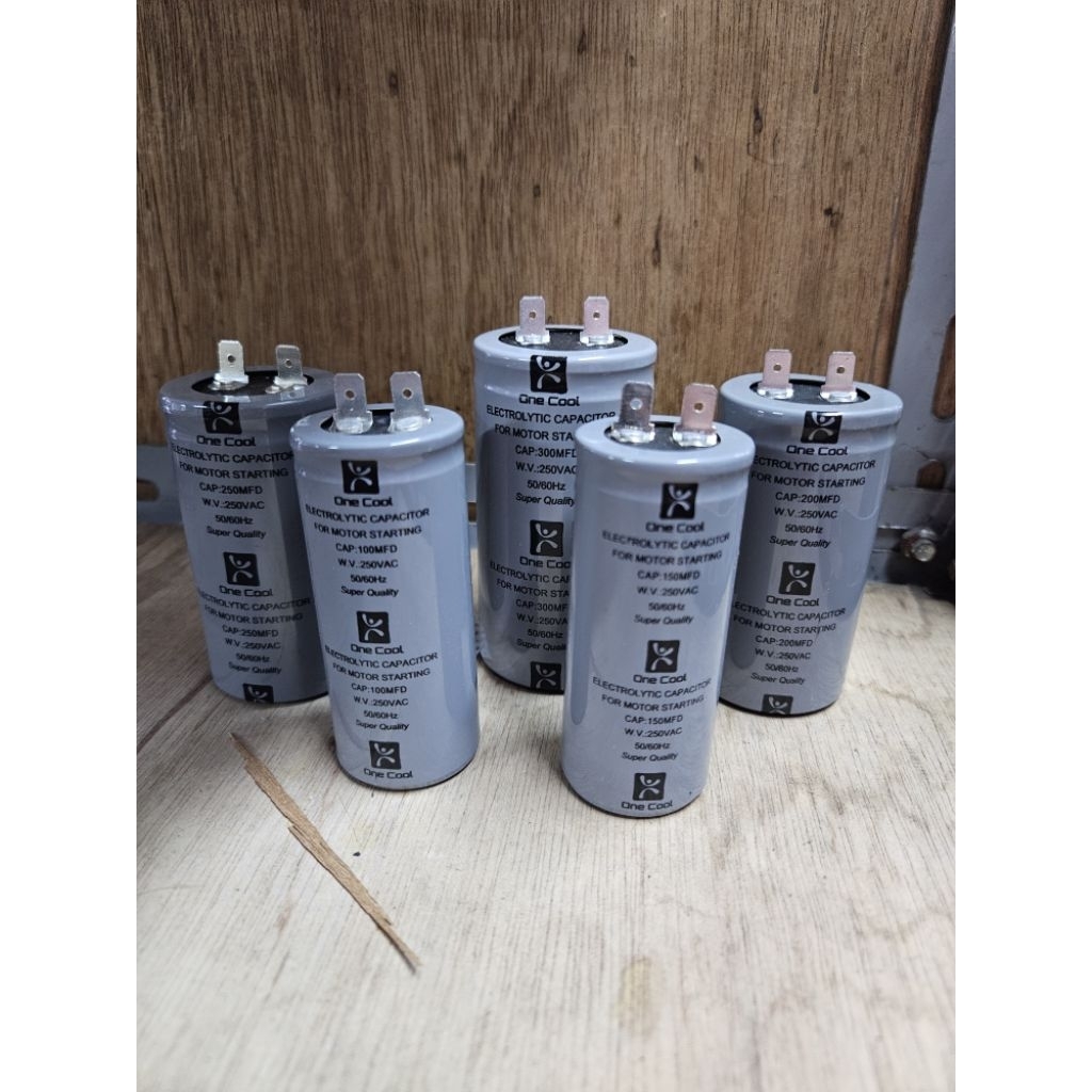 kapasitor starting 100uf 150uf 200uf 250uf 300uf 400uf 500uf 250v onecool