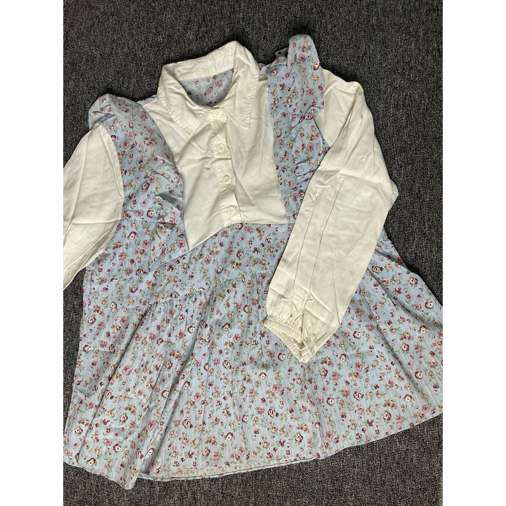 baju atasan wanita motif bunga bunga