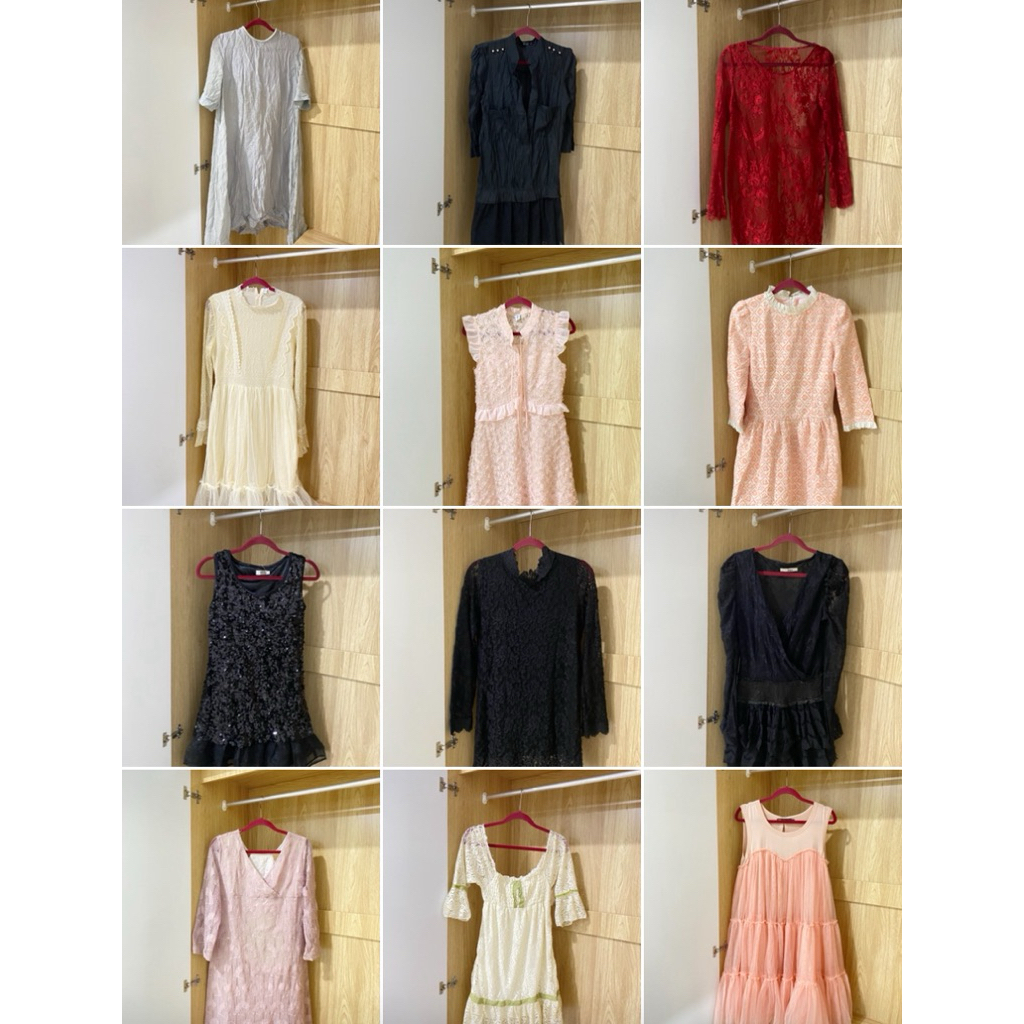 DRESS BRUKAT KAWAI FAIRY LACE RENDA GAUN TILE MURAH