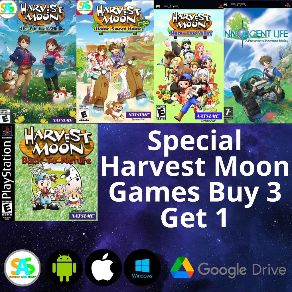 Harvest Moon Special Complete Edition Buy 3 Get 1 For PC | Android | IOS