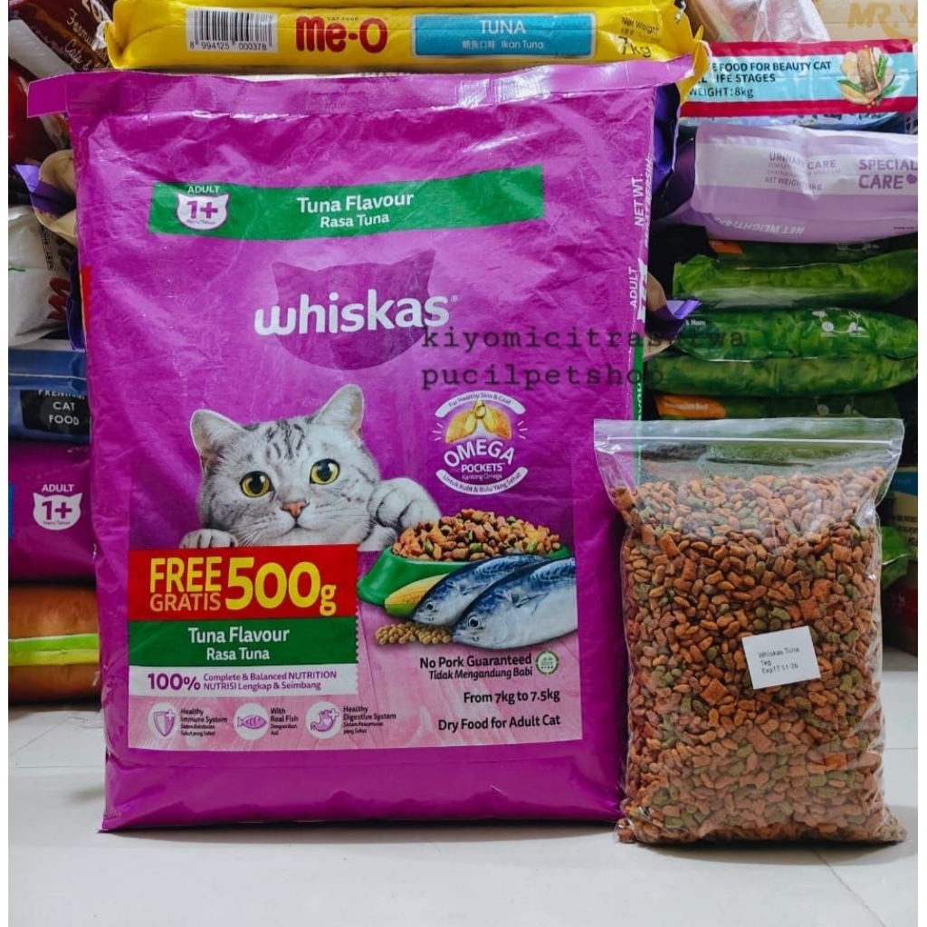 Whiskas Tuna 1kg Makanan Kucing Whiskas Adult 1+ Tuna Rasa Tuna Dryfood Whiskas