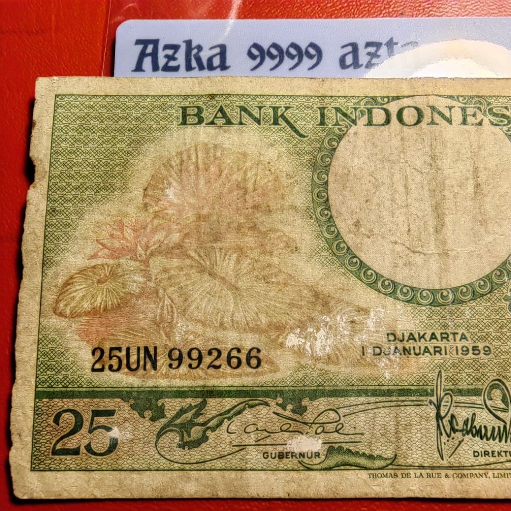 seri cantik 99266 asli 25 rupiah bunga ory