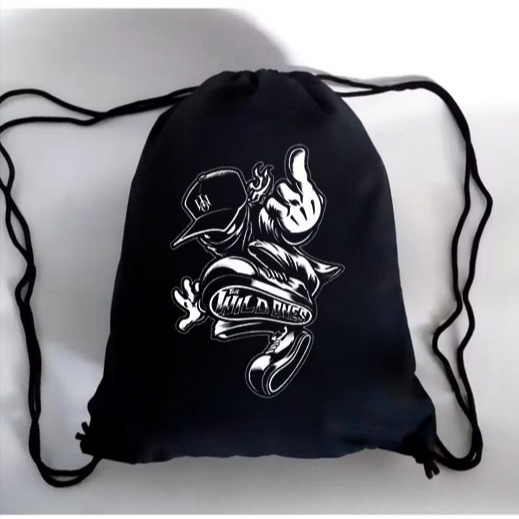 Tas Serut Anti Air Pria Wanita Taslan 30x40cm || String Bag Waterproof Unisex Taslan 30x40cm