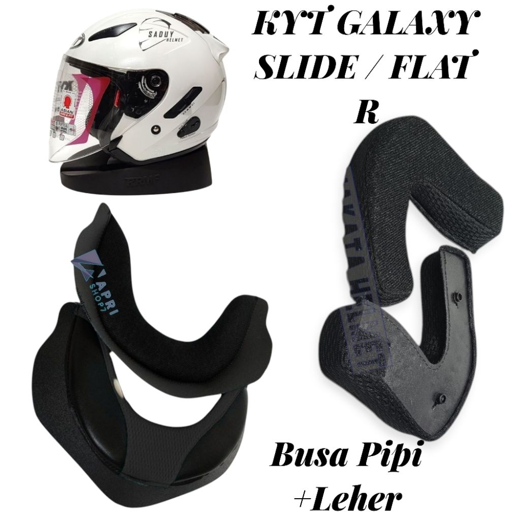 Busa Pipi Helm KYT Galaxy Flat R Plus Busa Leher KYT GALAXY SLIDE