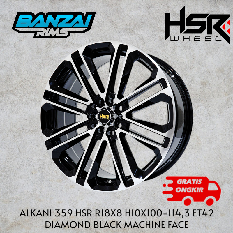 velg hsr promo r18 pcd 5x100 untuk avanza new xenia new yaris croos dll / velg racing hsr wheel r18