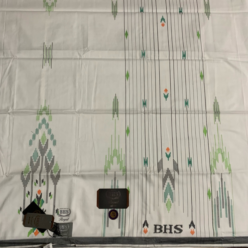 SARUNG BHS ROYAL SILVER STB PUTIH HIJAU