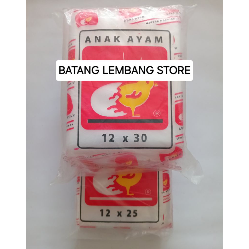 Plastik PE ANAK AYAM Ukuran 12x25 12x30