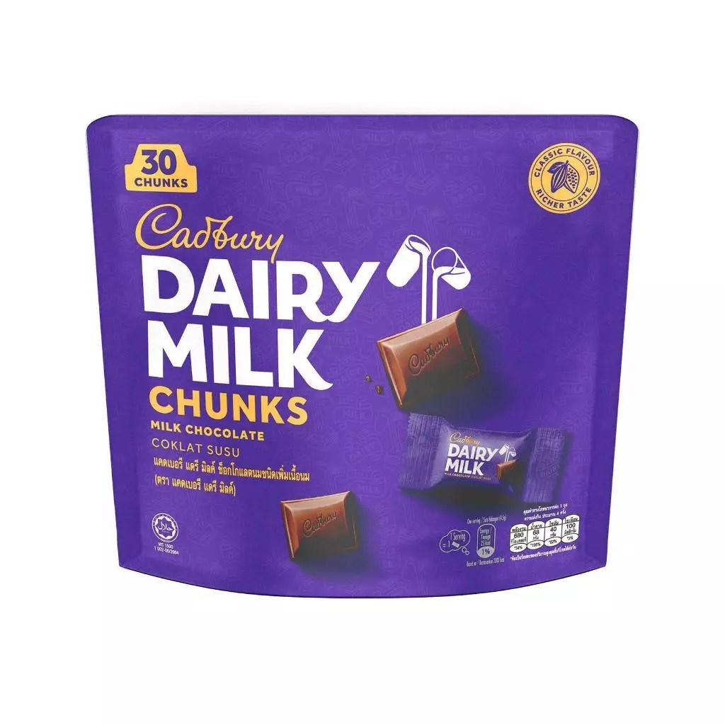 Cadbury Dairy Milk Isi 30 ShareBag Cadbury Dairy Milk