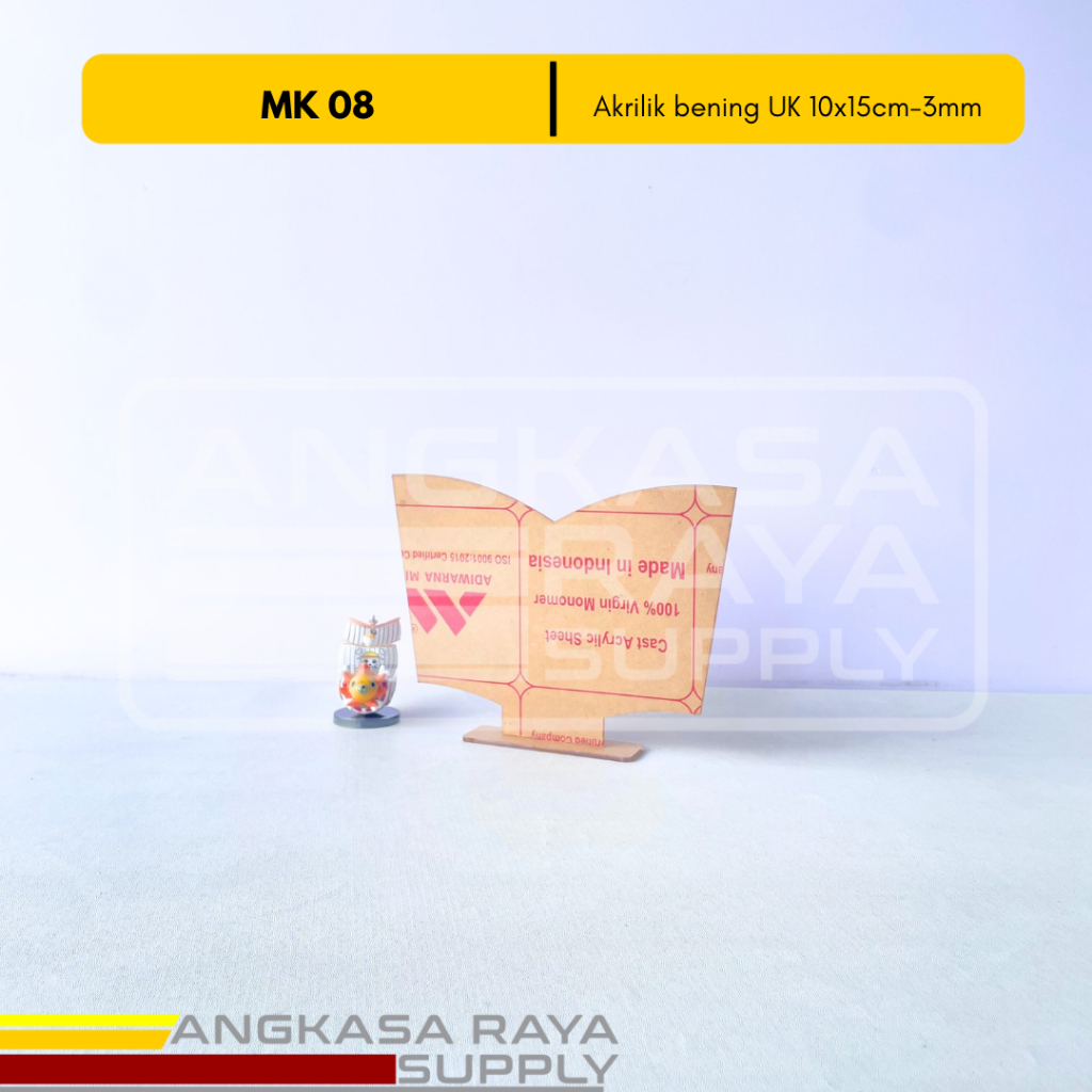Plakat Polos Akrilik 10x15cm tebal 3mm/ Plakat Polos Wisuda