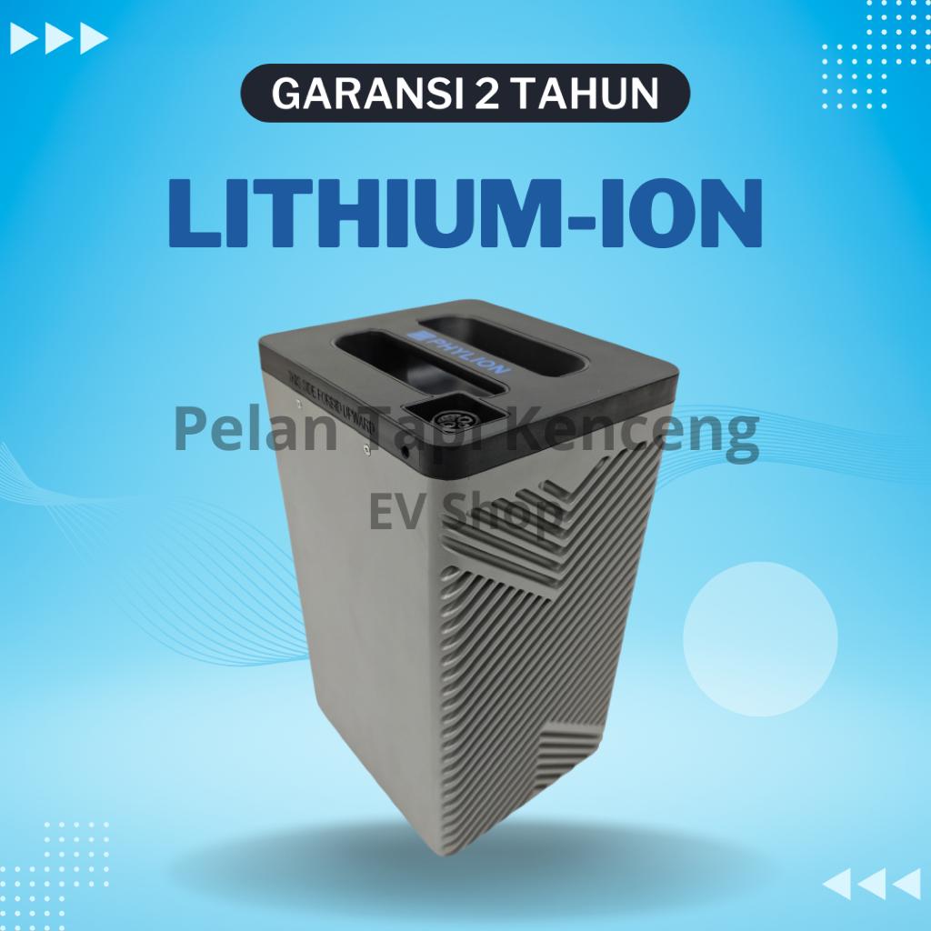 PHYLION Baterai Lithium Li-ion Motor Listrik 72v 24ah Garansi 2 Tahun Cocok untuk Uwinfly T3S T5 Yad