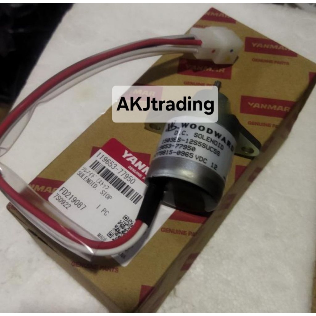 119653-77950 solenoid stop yanmar 119653-77950 engine stop solenoid 119653-77950 yanmar genuine