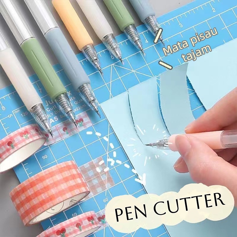 Cutter Pen / Pisau Cutter / Pen Cutter / Pisau Stiker / Pisau Serbaguna / Pisau Kerajinan / Pisau Uk