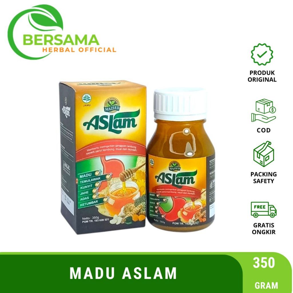 Madu Aslam 350 Gr | Madu Mazied Aslam Asam Lambung Original