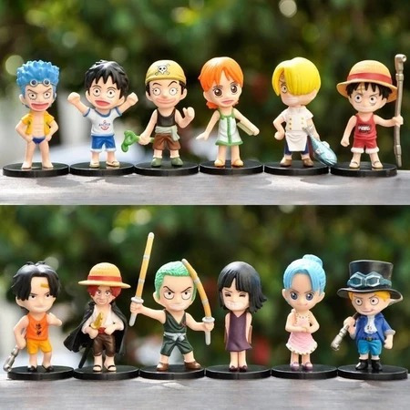 Figure Wcf One piece Set 12 Mainan