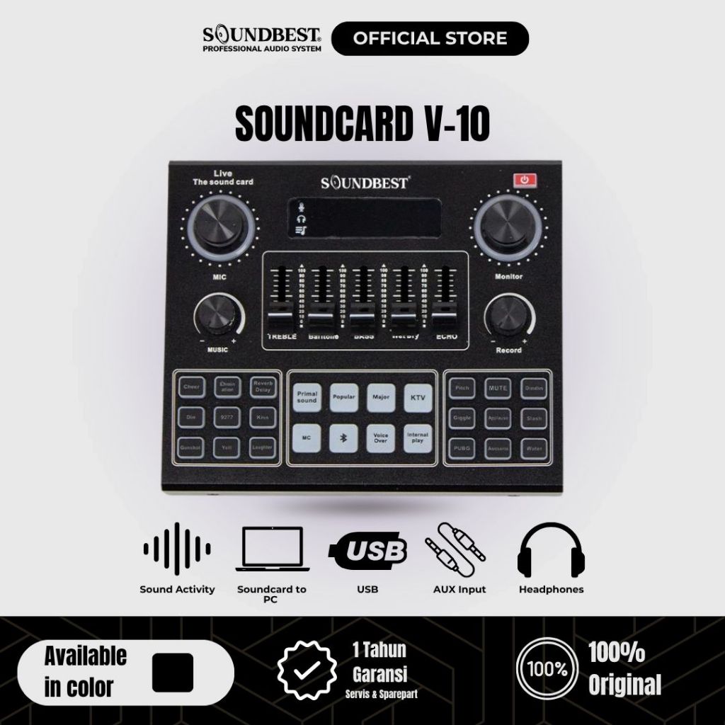 SOUNDBEST V10 Sound Card Live Karaoke Garansi Resmi