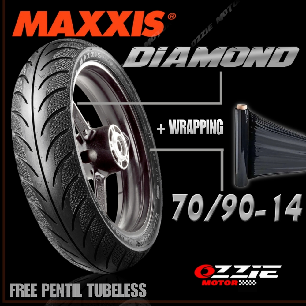 BAN MOTOR MAXXIS TAHUN PRODUKSI 2026 MAXXIS DIAMOND 70/90-14 TUBELESS BAN MOTOR MATIC BEAT VARIO MIO