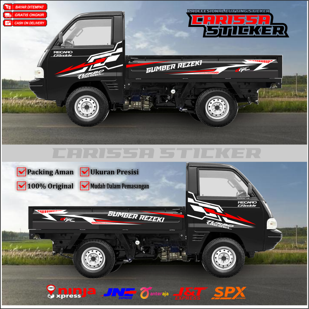 New Stiker Mobil Pikup Carry Futura Stiker Suzuki Terbaru Aksesoris Body Pikup Terbaru Bisa Costum N