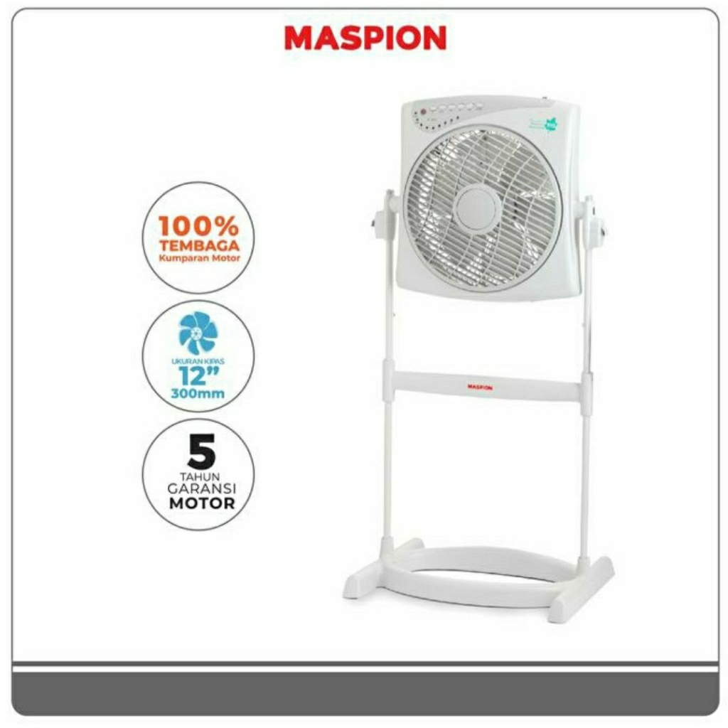 Maspion JF-2111 RC Box Fan 12" Kipas Angin Kotak  300 mm Remote Garansi Resmi SNI