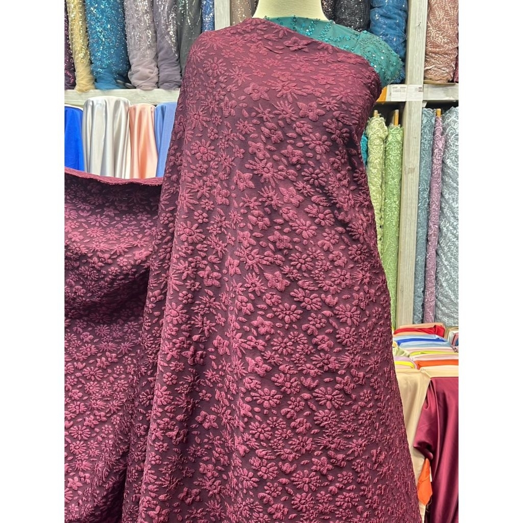 bahan Kain Jaguard Embos Motif Timbul Terbaru