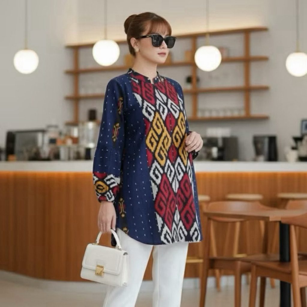 Tunik Tenun Ziper Depan - Tunik Tenun Premium SNY1