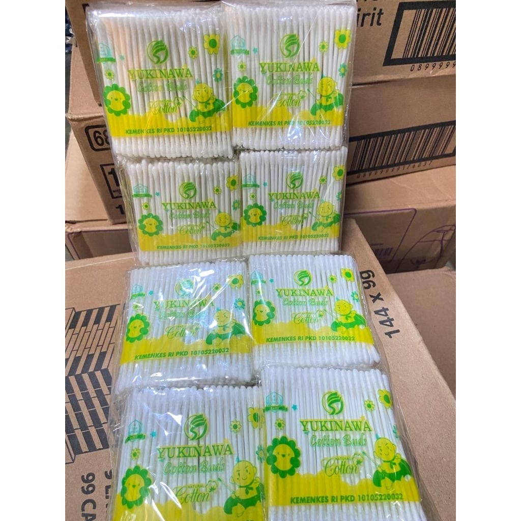 Katenbat Yukinawa kecil besar/Cotton Bud bayi dewasa/Pembersih telinga  isi 12pack