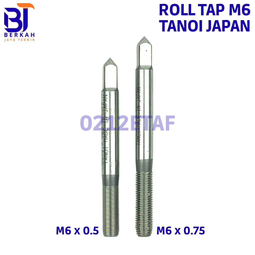 Tanoi Roll Tap M6x0.5 M6x0.75 Hand Tap Setelan angin Karburator Motor Bebek Matic