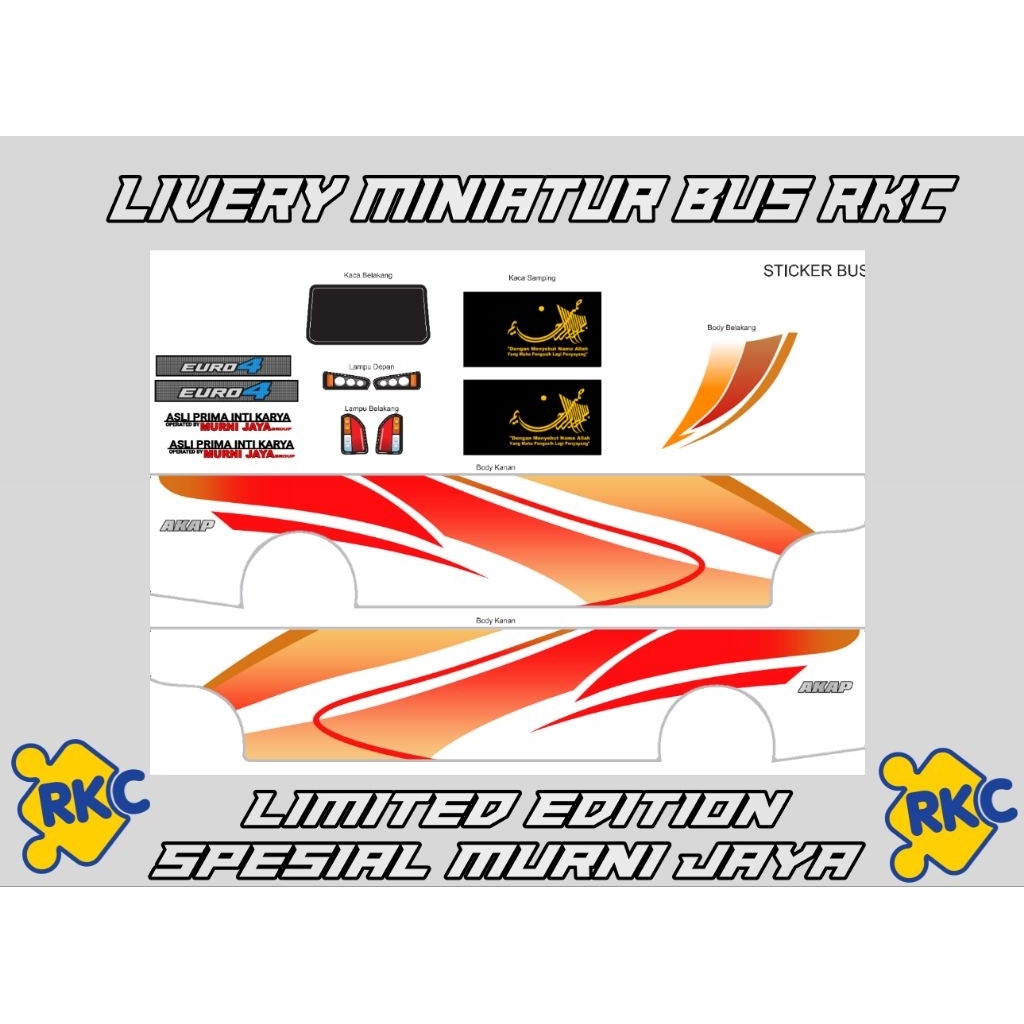 livery miniatur bus rkc limited edition, aksesoris miniatur bus rkc, miniatur bus rkc, miniatur live