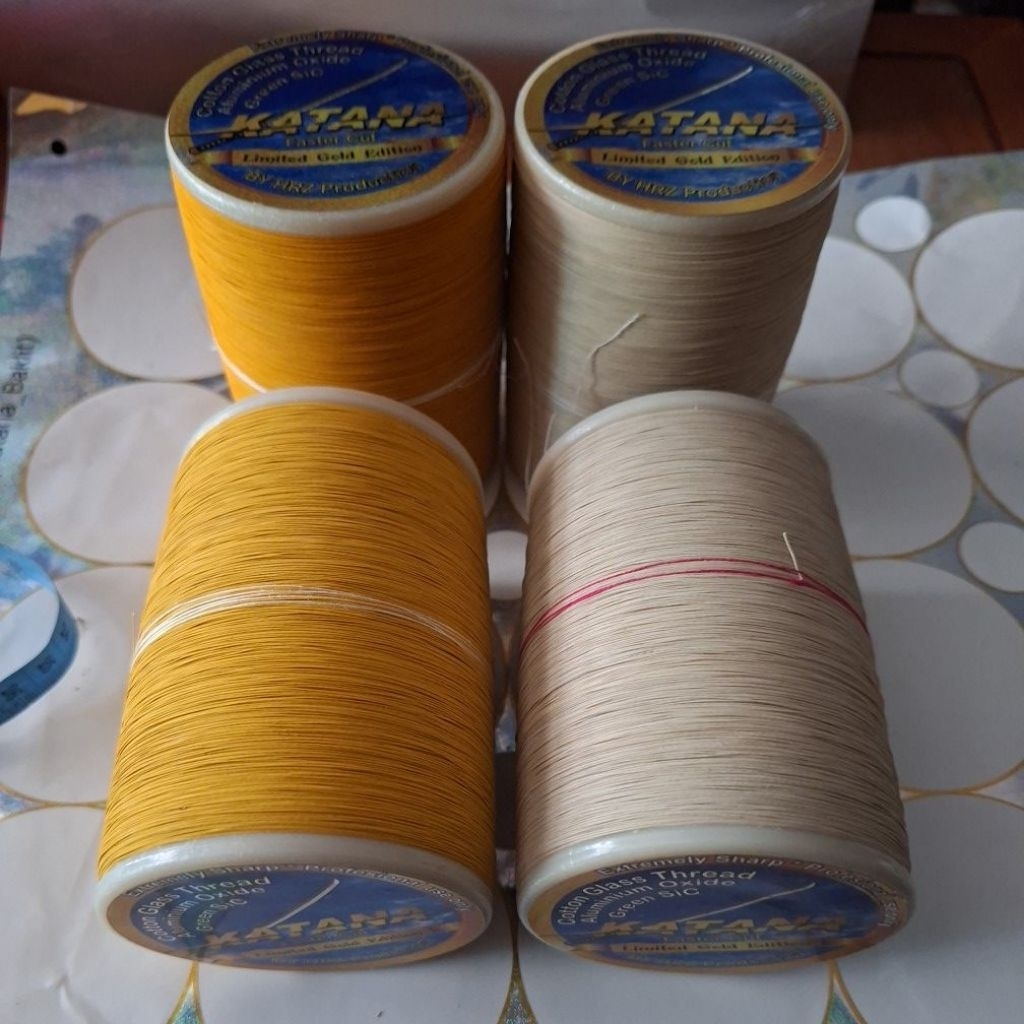 GELASAN katun KATANA super quality silicone crystal size 50/4 - 60/4'core.6000'yard