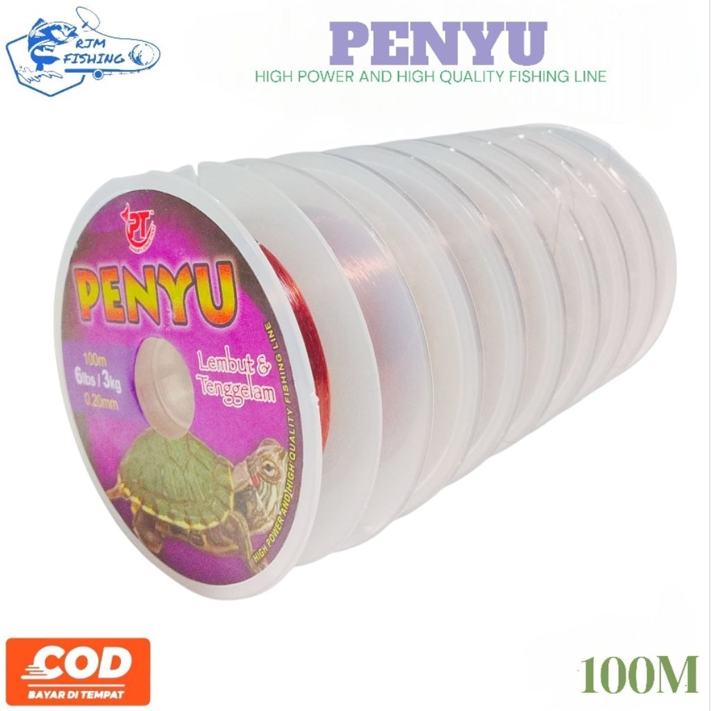 RF00204 Senar Pancing Penyu Original Warna Merah Lembut&Tenggelam 0.20mm, 6lbs/3kg,100m