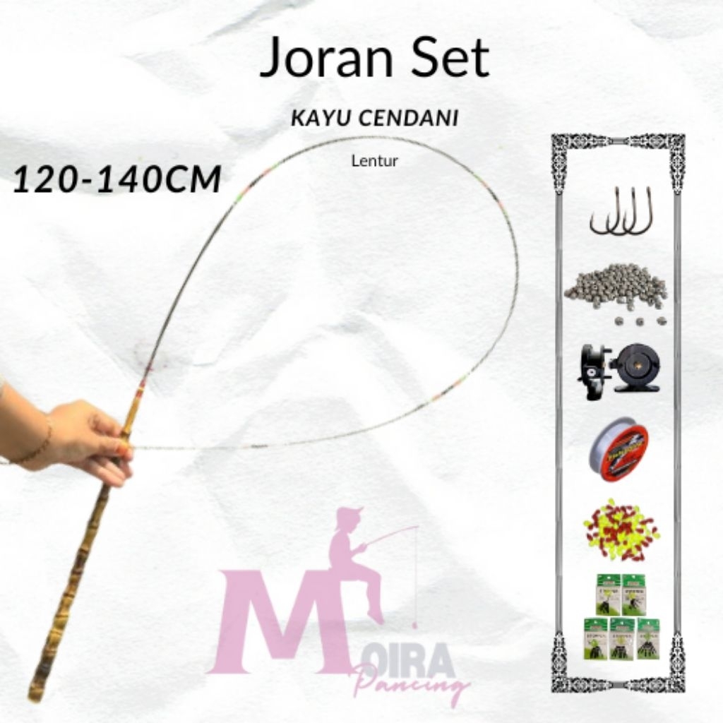 [Turun Harga] Joran Wader (Bambu Cendani) 120cm super lentur (satu set + reel tokos)