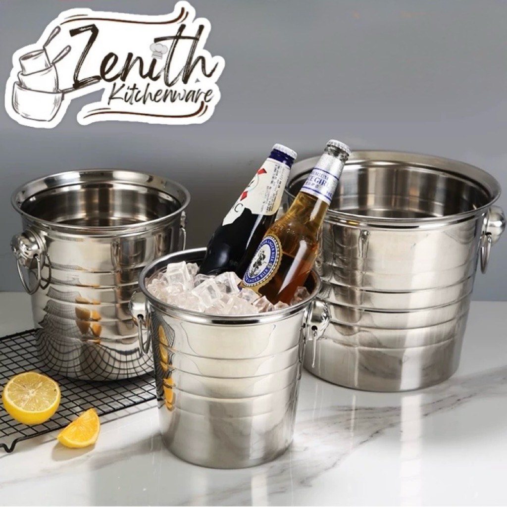 EMBER / TONG ES STAINLESS STEEL TEBAL PICASSO/ WINE ICE BUCKET ANTI KARAT TAHAN DINGIN PICASSO
