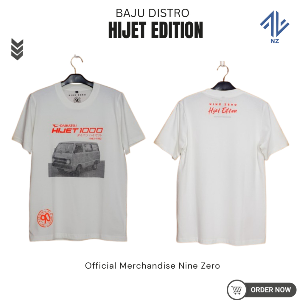 Kaos Komunitas Hijet Daihatsu Official Merchandise Nine Zero Hijet Edition Dewasa dan Anak