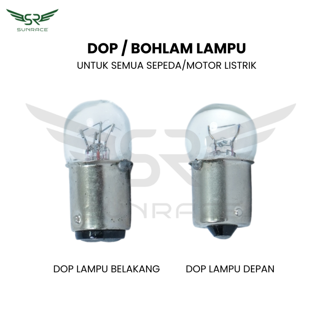 DOP / BOHLAM LAMPU DEPAN DAN BELAKANG STOP / REM SEPEDA LISTRIK