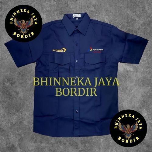 KEMEJA TAKTIKAL MY PERTAMINA PERTAMAX TURBO BIRU NAVY